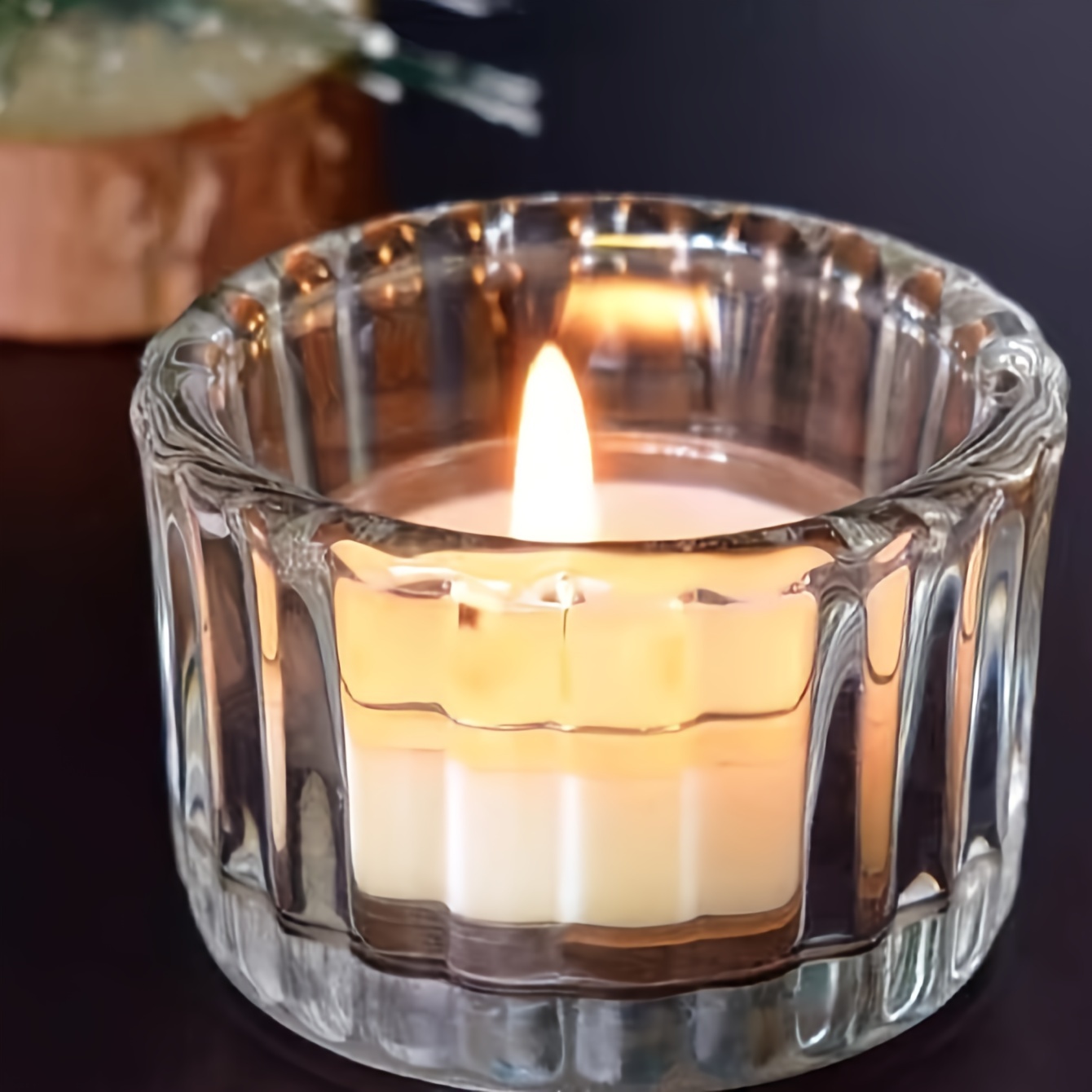 Clear Tealight Candle Holder Clear Glass Tealight Candle - Temu