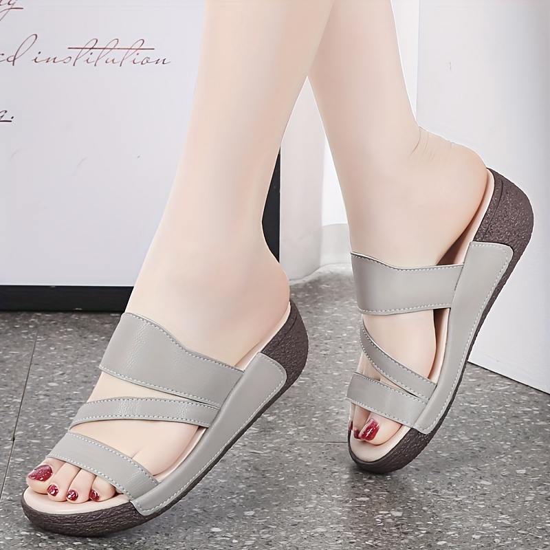 sandalias cu simples mujer zapatos plataforma abiertos 35 gris 9