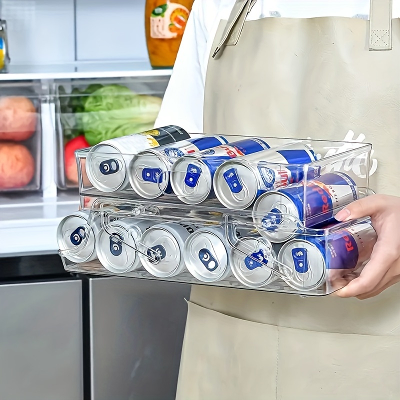 Foldable 2-Layer Can Organizer for Refrigerator and Pantry
