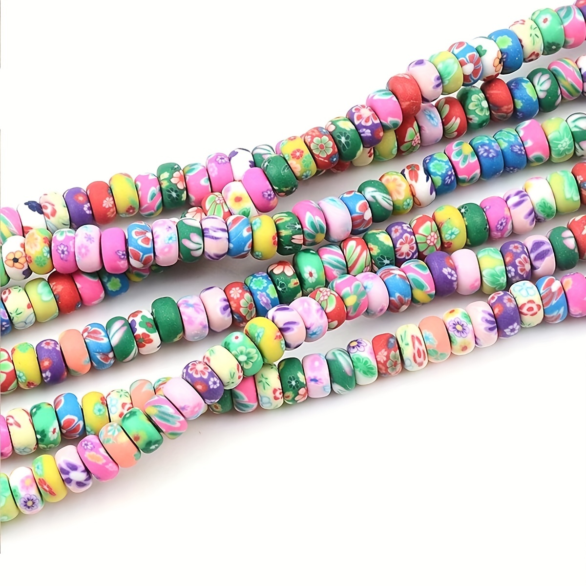 Flower Polymer Clay Beads Mix / Assorted Beads (8mm / Round / Floral /  20pcs by Random) Jewelry Necklace Bracelet Keyring Charm Making F107