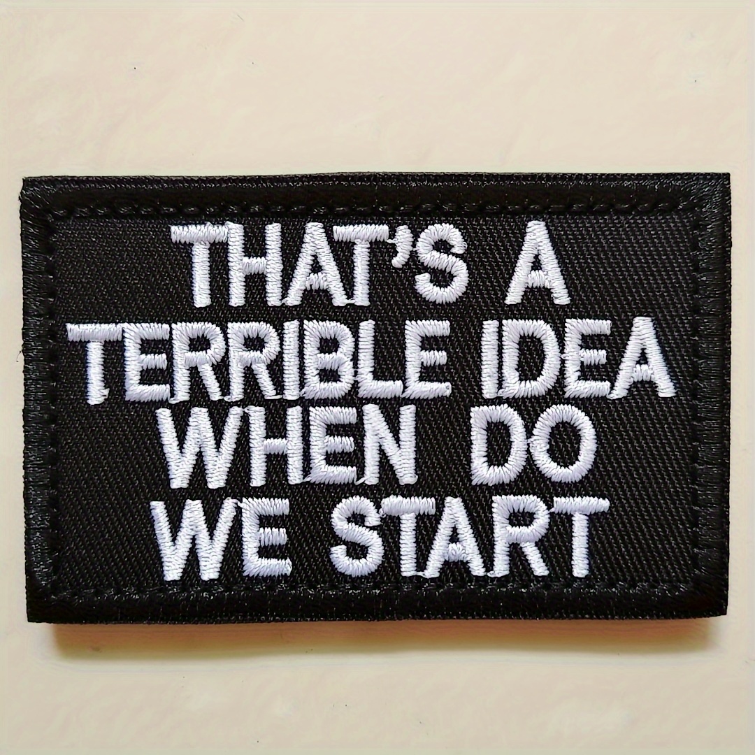 Morale Patches, Embroidered Hook & Loop Funny Patches, Perfect For