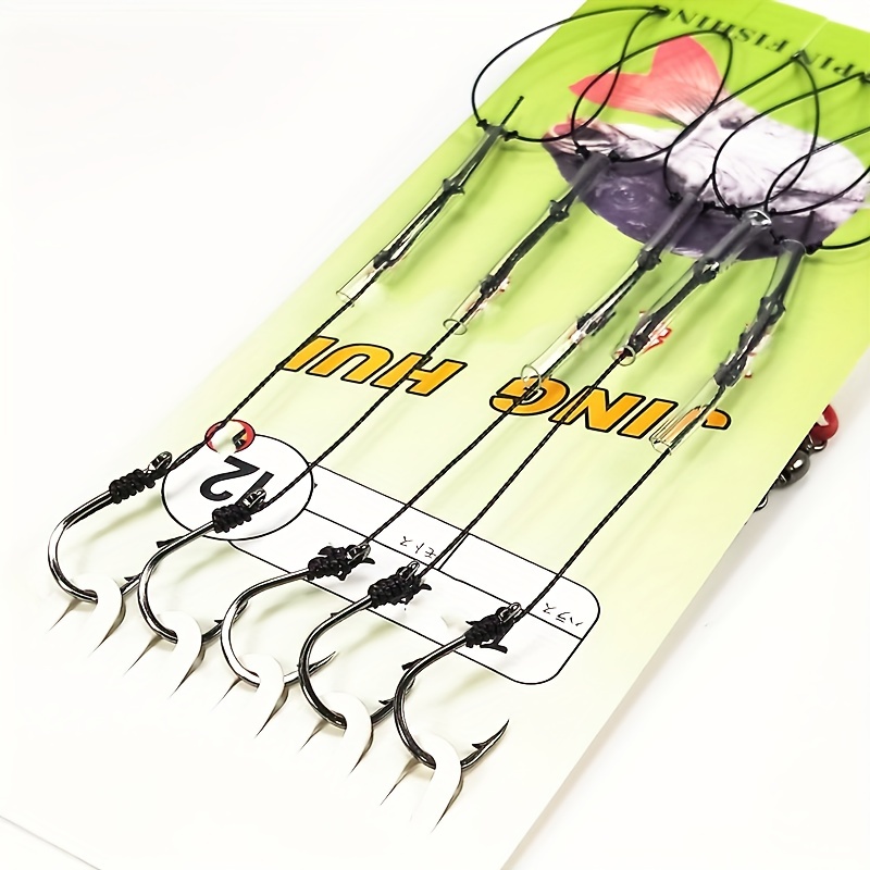 

5pcs Complete Carp Fishing Kit - Includes Hooks, Line, And Essential Accessories For Successful Fishing