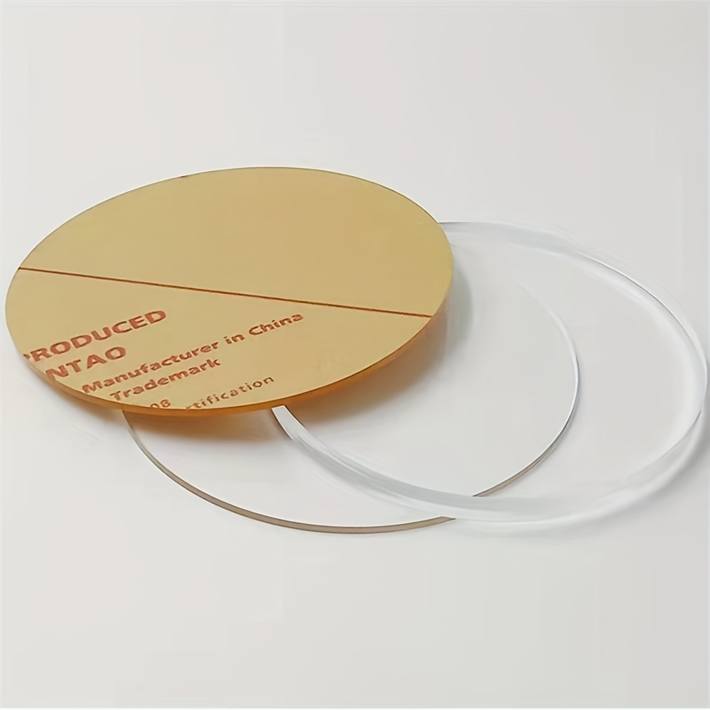 4pcs Clear Acrylic Circles Transparent Round Acrylic Sheet Clear Plastic  Blank Disc Sign Panel For Picture Frame DIY Art & Craft