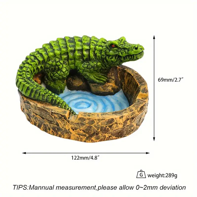 1pc personalized ashtray skull crocodile ashtray household decorative astray ashtrays for home hotel bar office fancy gift for men women christmas gifts halloween gifts details 2