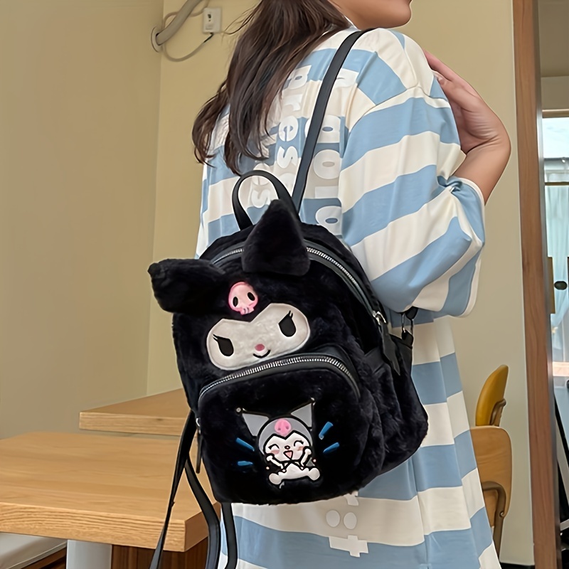  Kuromi Bag,My Melody Hello Kitty Cinnamoroll PomPomPurin Cute  Cartoon Backpack Shoulder Bag Doll Handbag (F) : Clothing, Shoes & Jewelry