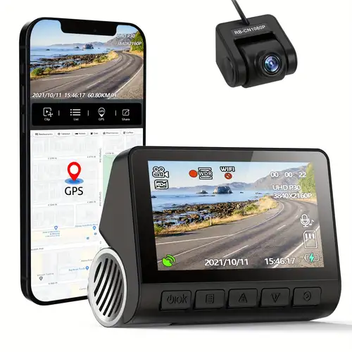 360 G300h 1296p Dash Cam Car Dash Camera Ips Screen App Wifi - Temu