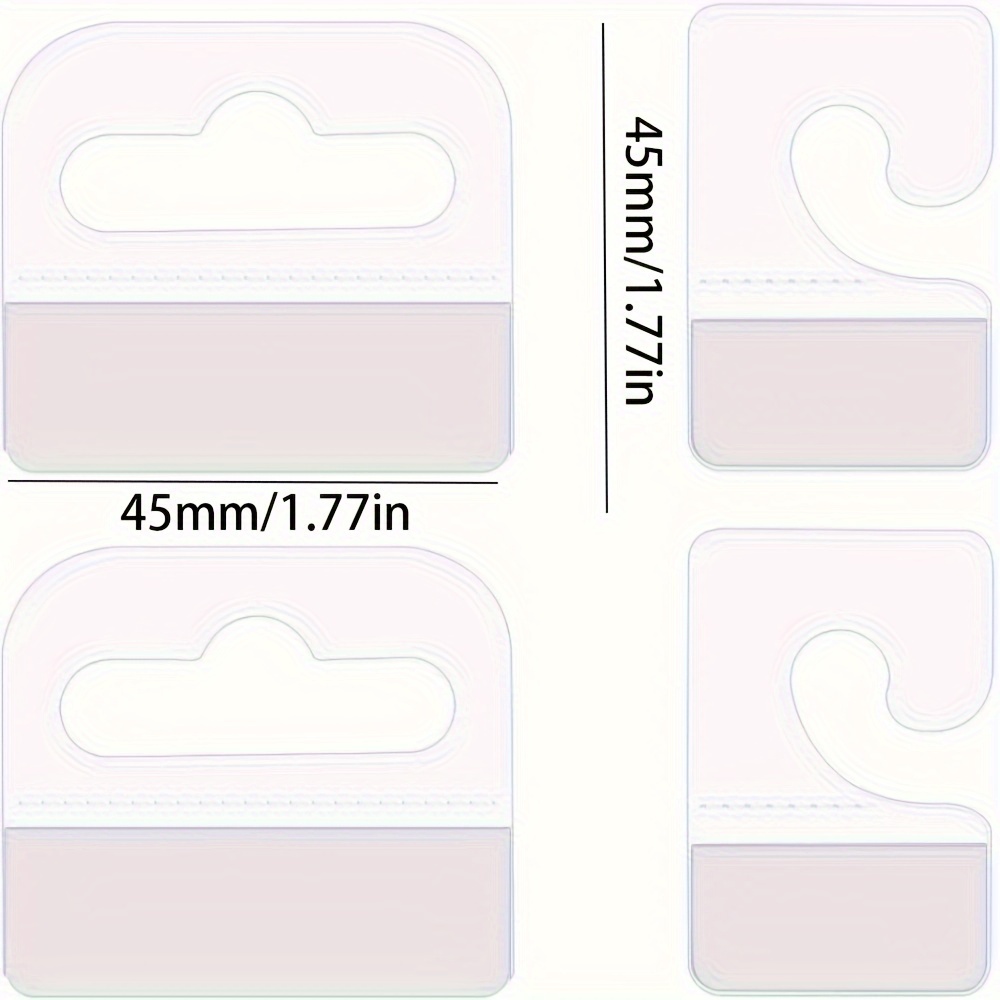 Self Adhesive Plastic Hang Clear Tabs Hooks Display Card - Temu Canada