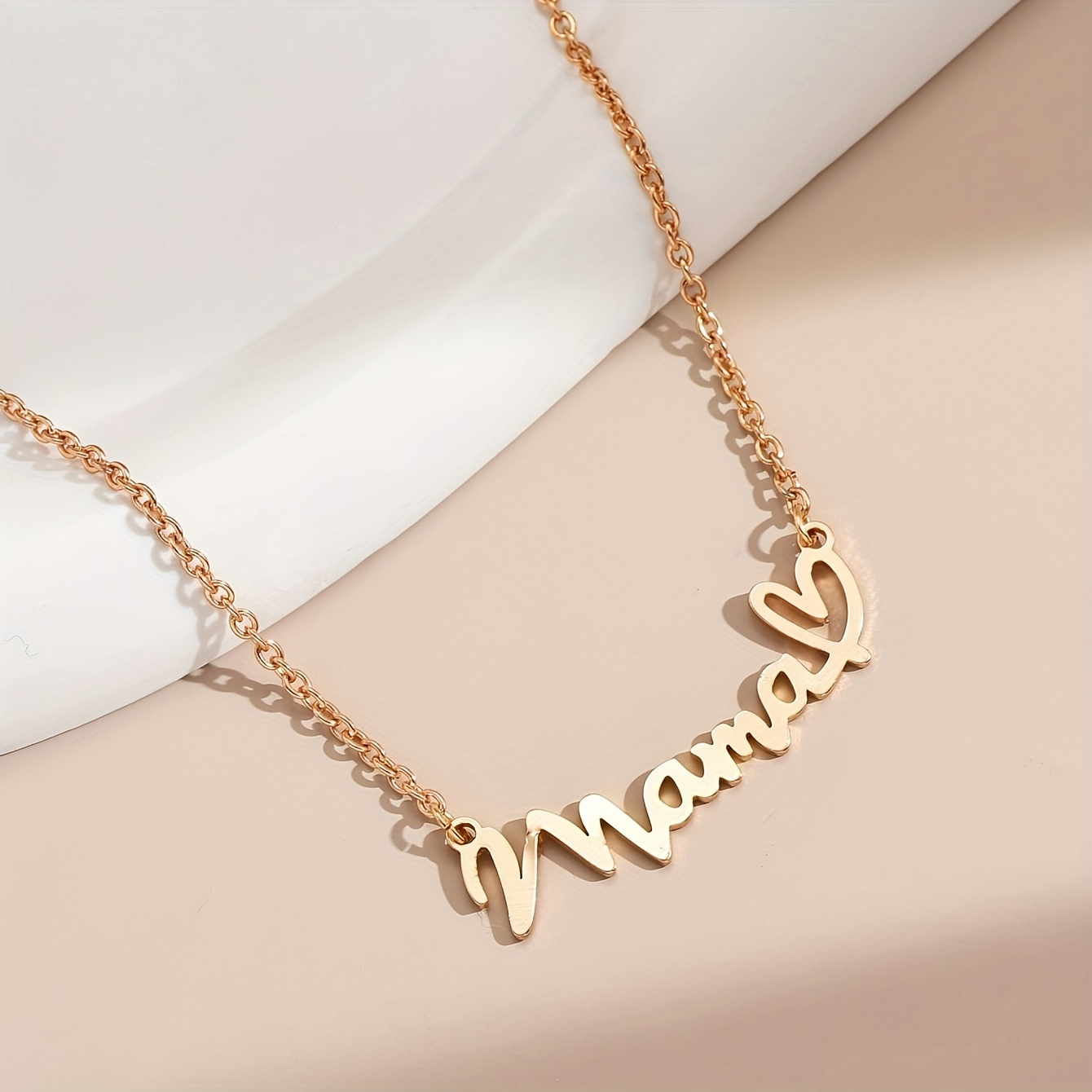 golden mama love necklace mothers day jewelry gift alloy neck decoration ornament 3