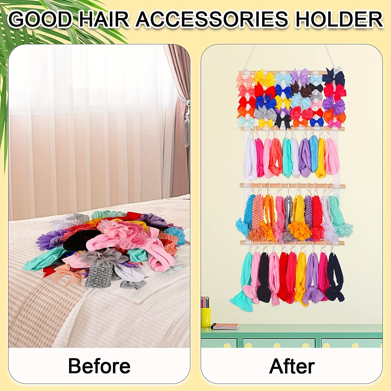 Hair Bows Holder Large Capacity, Hair Clips Storage Hanger Hat Organizer,  Baby Hair Accessory Storage Display Wholesales
