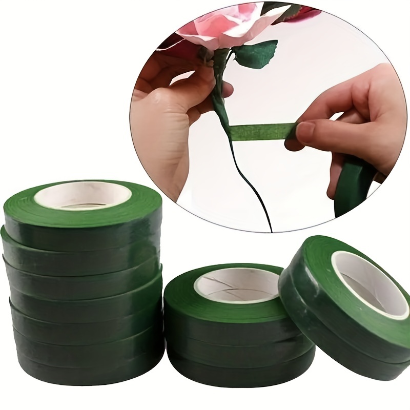 TEHAUX 40 Pcs Floral Stem Tape Artificial Flower Tape Bouquet Wrapping Tape  Plant Tape Plant Decor Flowers Decoration Flower Wrapping Tapes Garden Tape  Flower Tapes Adhesive Tape Decorate