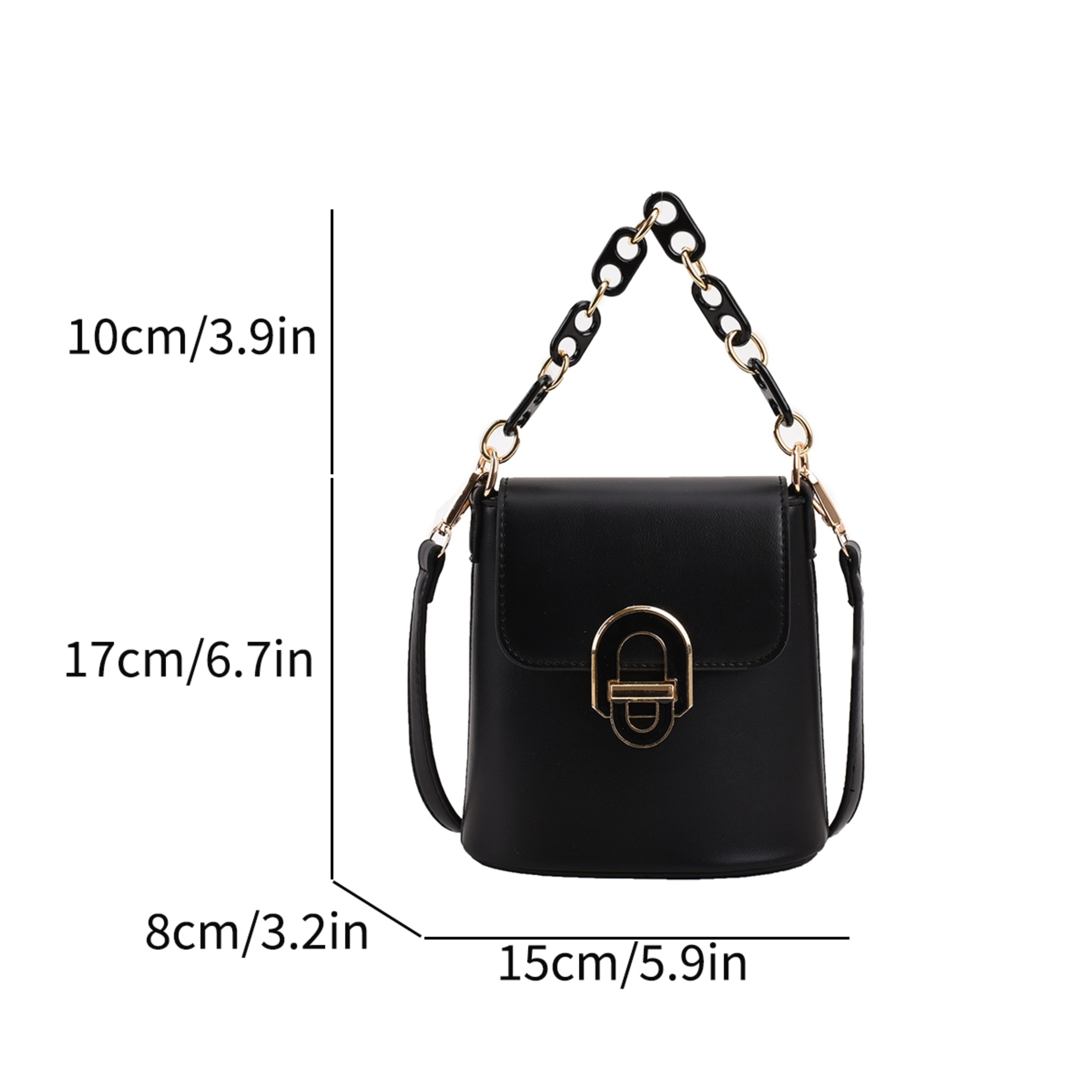 Mini Crossbody Barrel Bag, Pu Leather Textured Cell Phone Bag