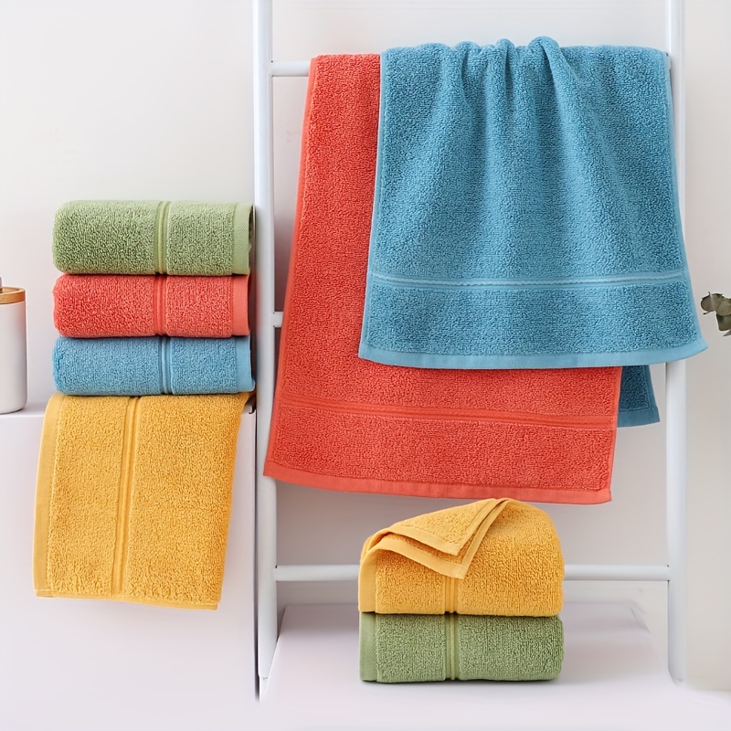 Solid Color Towel Set Super Absorbent Bath Towels Ultra Soft - Temu