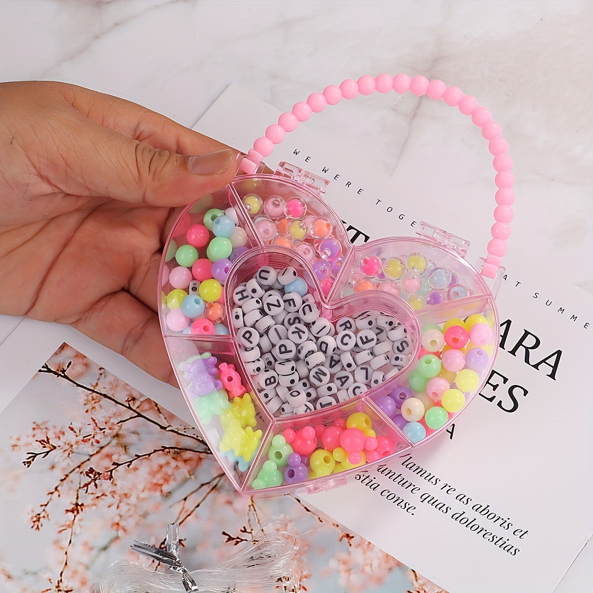 2pcs/set Heart Shaped Letter H Detail Bracelet & Necklace Set