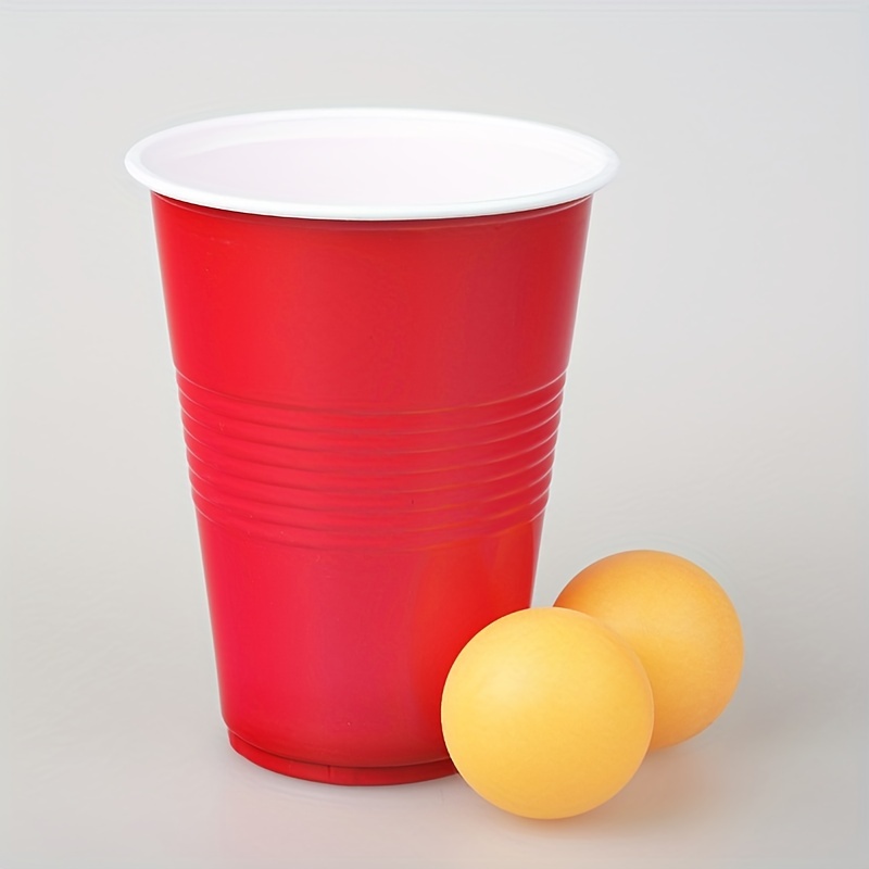 Disposable Plastic Cups Double-layer Plastic Cup Table Tennis Set Two-color  Cup Beer Game Party Cup - Temu