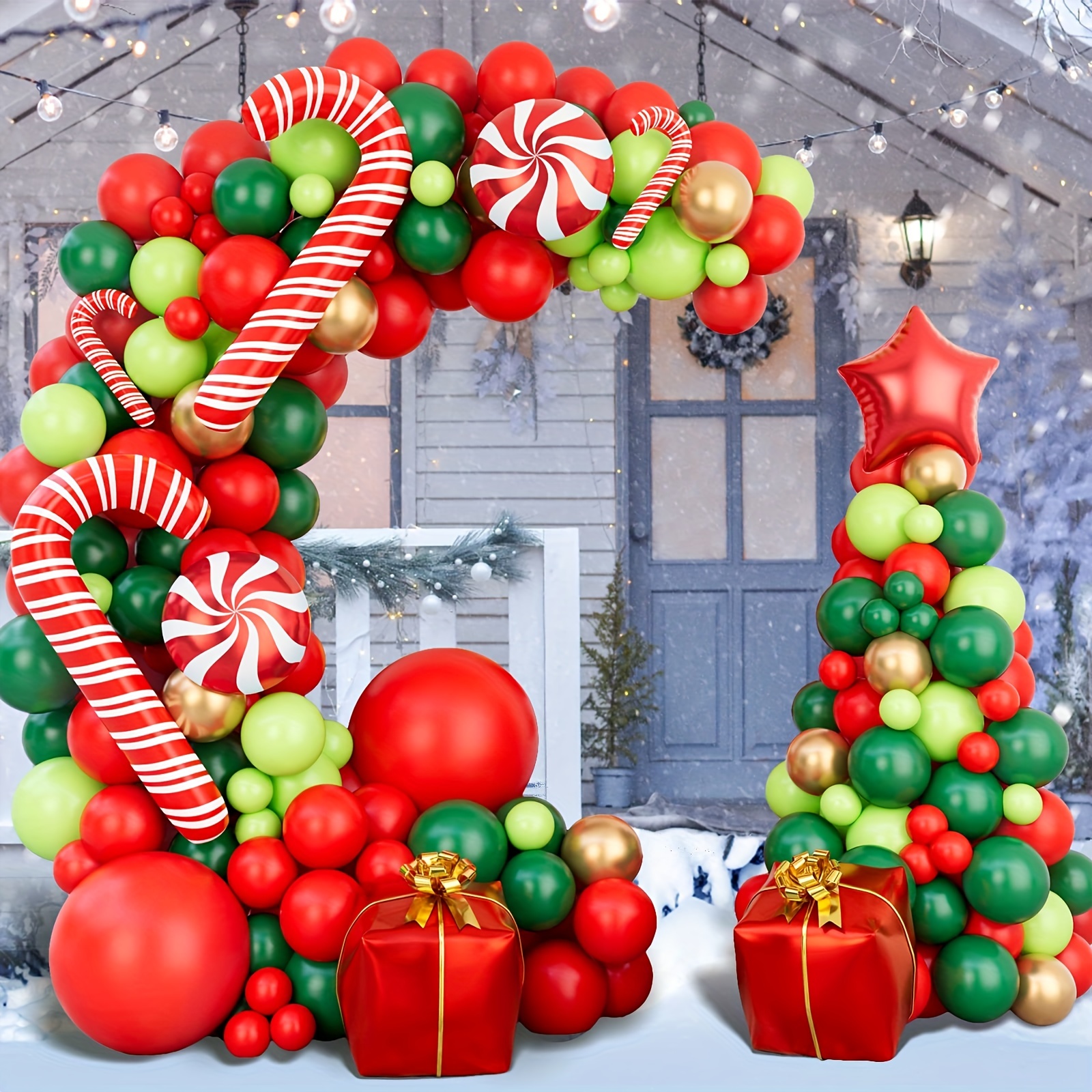 Christmas Party Balloon Garland Christmas House Decor Dark - Temu