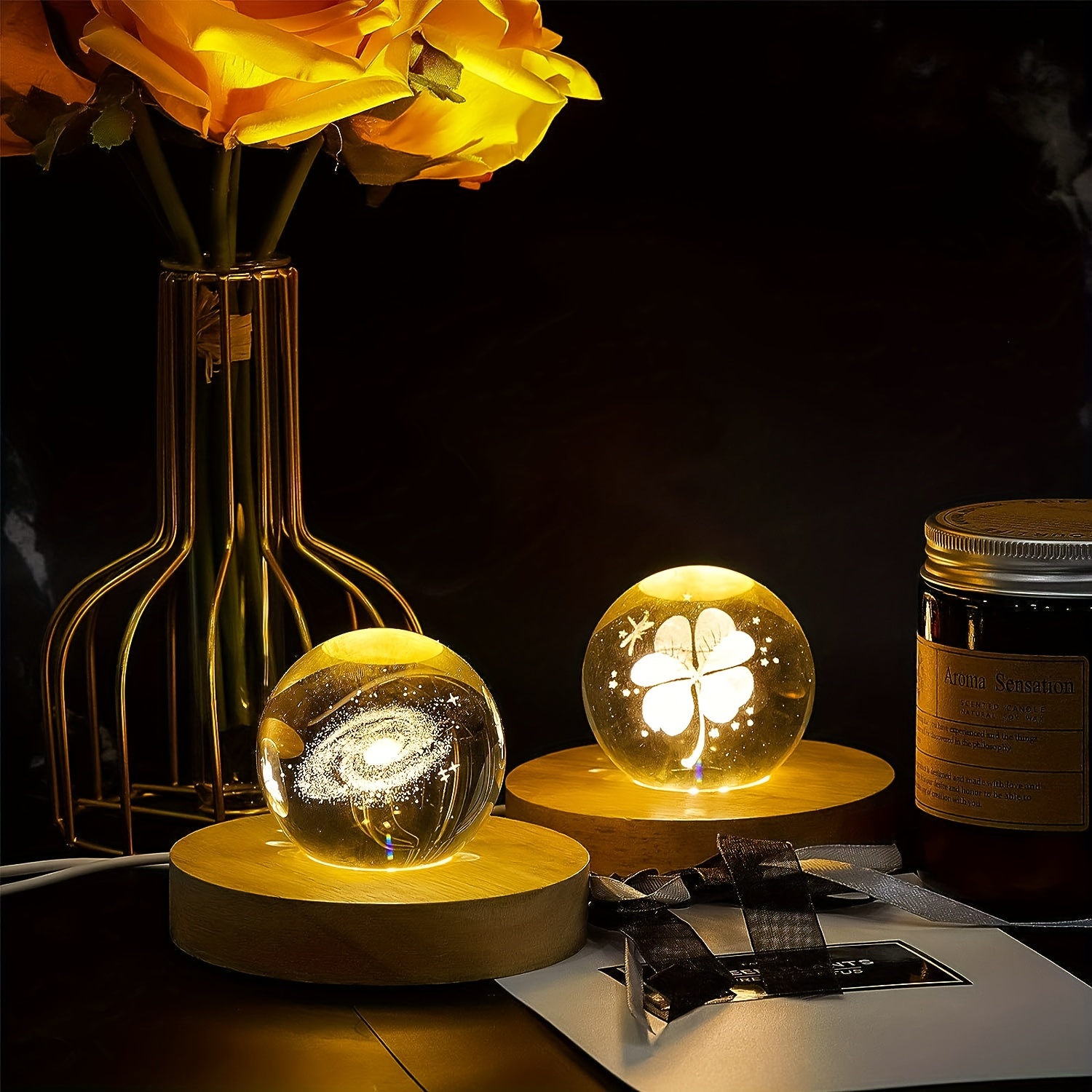 Light Up Your 3d Crystal Glass Resin Art With This Stylish - Temu