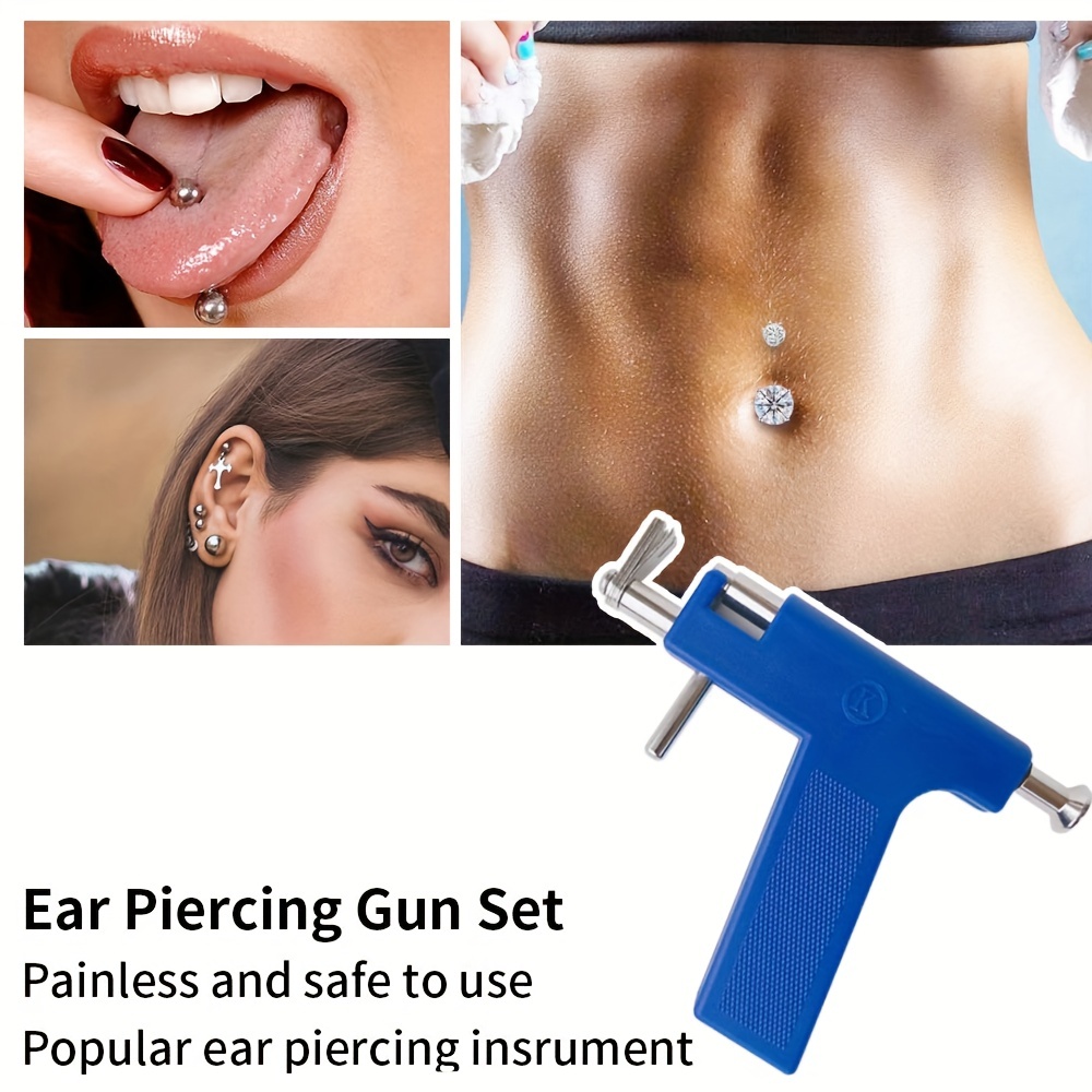 Ear Piercing Gun Kit, Self Piercing Earrings Set, Nose Navel Lip