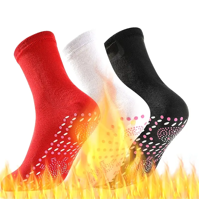 Chaussettes chauffantes thermiques pour homme et femme, idéales
