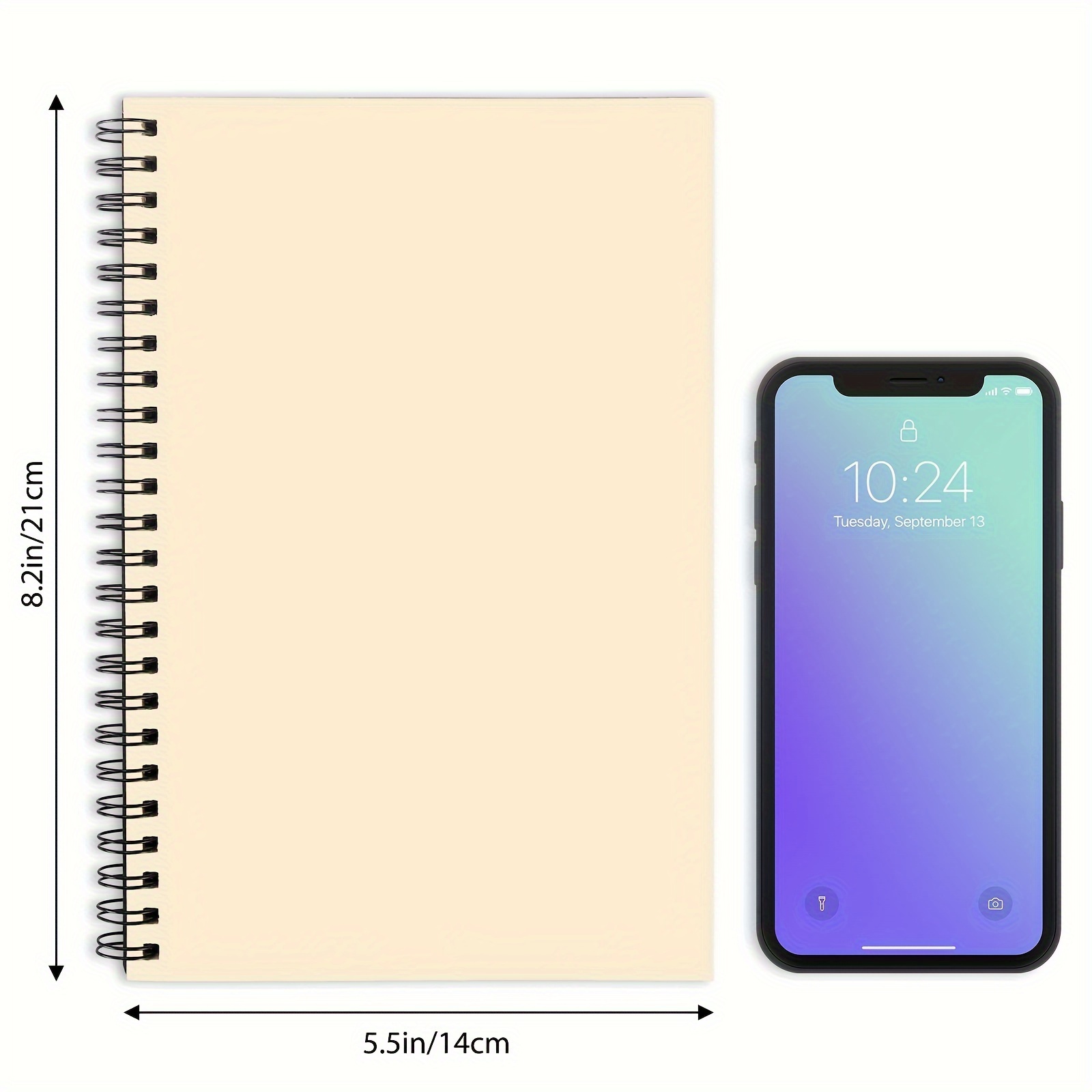 a5 blank journal, unlined notebook, soft cover kraft journal for