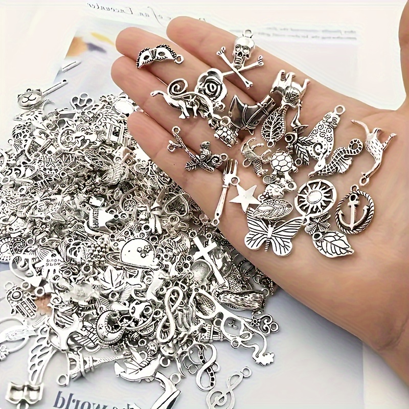 30pcs Metal Mixed Charms DIY Vintage Alloy Charms Bulk Bracelet Pendant  Necklace Accessories For Jewelry Making Findings