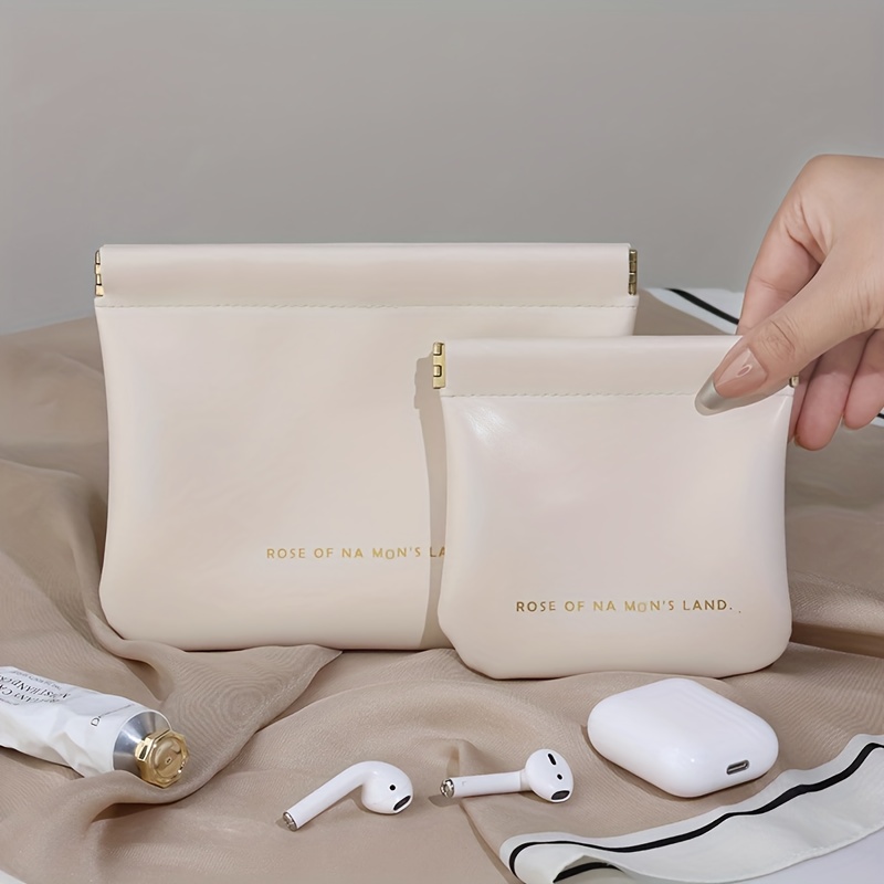 Women's Big Open Cosmetic Bags Pu Lipstick Cosmetic Bag Mini Coin