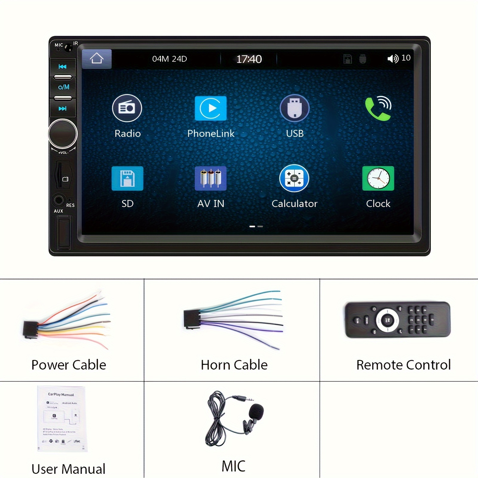 Radio Coche Doble Din Carplay/android Auto/mirror Link - Temu