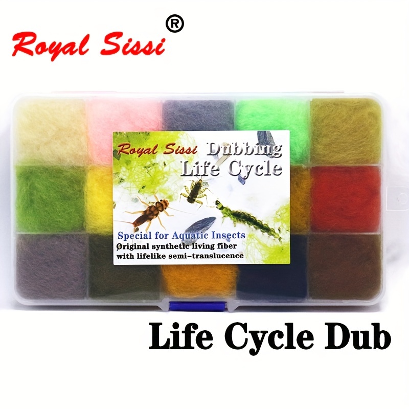 Royal Sissi 1 Box 15 Colors Imitated Fly Tying Fiber Material, Fishing  Accessories For Aquatic Insects Mayfly Stonefly Nymph