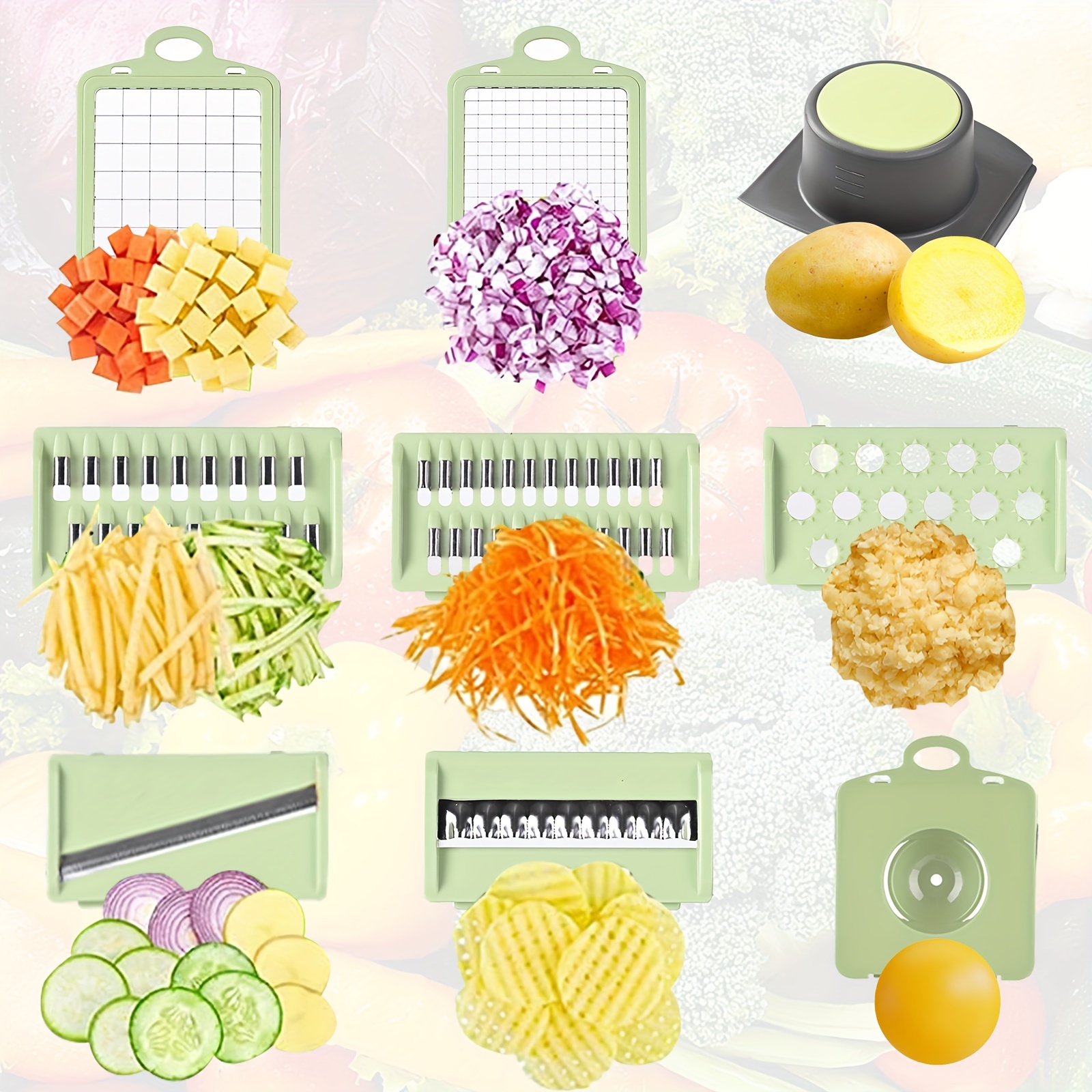 16in1 Vegetable Slicer Multifunctional Fruit Slicer Handheld - Temu