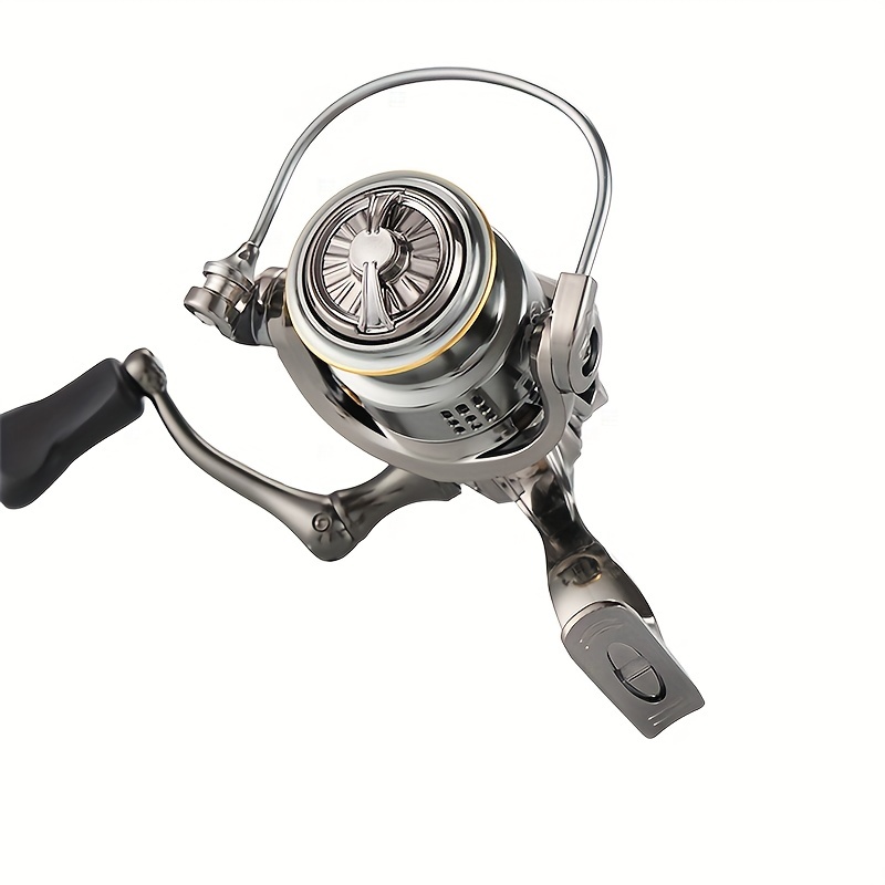 1pc 5.2:1 Gear Ratio Metal Spinning Reel, Long Casting Fishing Reel With  Double Axis Suitable For Saltwater And Freshwater