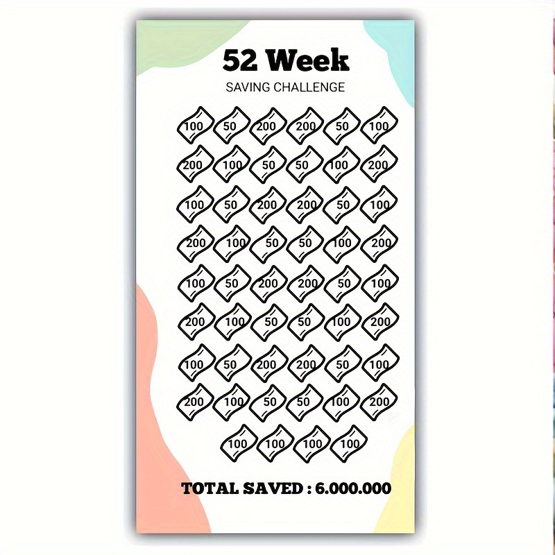 No Plastic Envelopes 100 Envelopes Challenge Saving $5050 - Temu