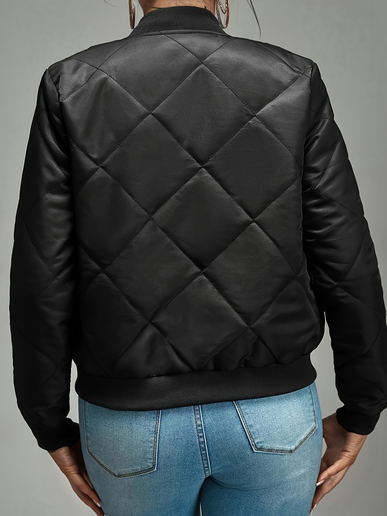 Chaqueta Bomber Argyle Ropa Abrigo Informal Manga Larga - Temu