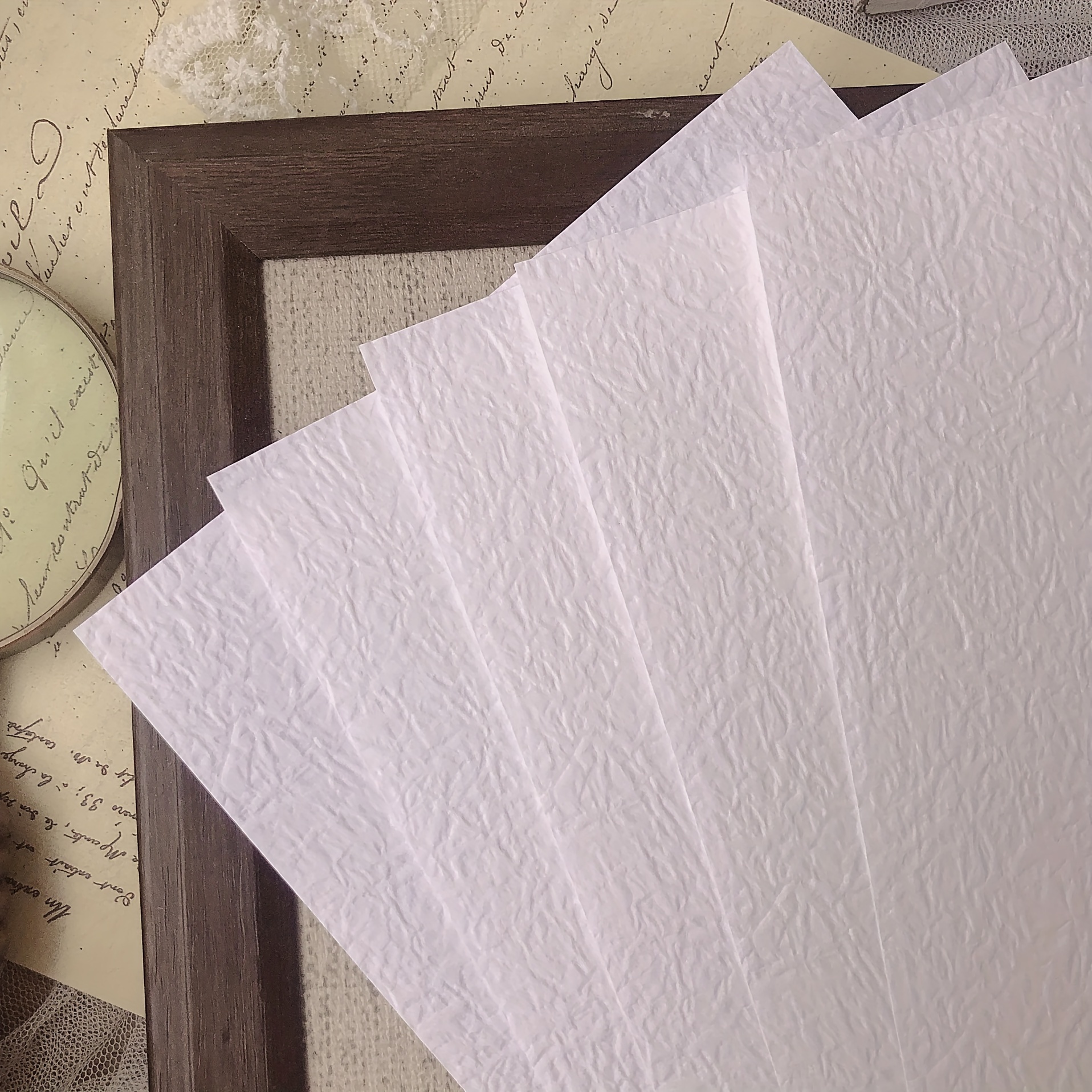 80PCS A5 Vintage Tissue Paper Scrapbooking Junk Journal Decoration