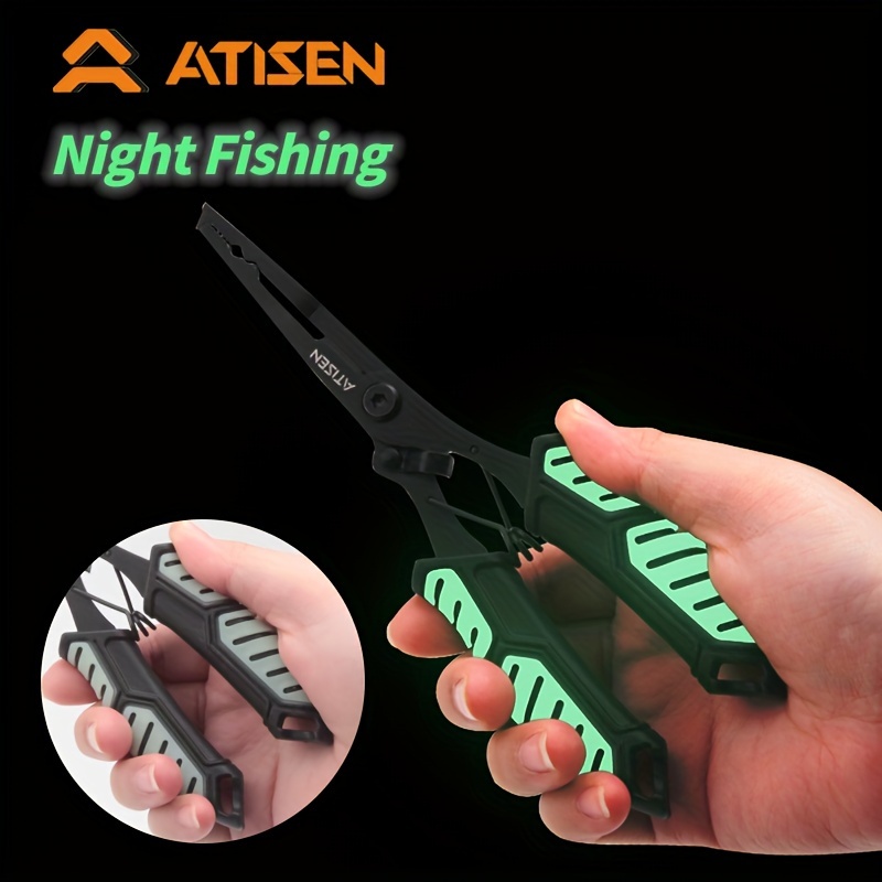 1pc Glow In The Dark Fishing Plier, Aluminum Alloy Pliers, Multifunctional  Pliers, Outdoor Tools Fishing Pliers, With Oxford Storage Bag, Home Improve