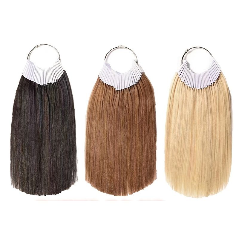 Human Hair Swatch Hair Rings 30pcs Colored Strands For Hair Test Strand  Hairdresser Supplies Hair Color Ring Extension - Beauty & Personal Care -  Temu