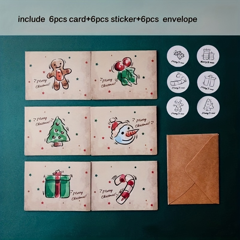 Cartoon Christmas Card Birthday Envelope Diy Folding Small - Temu