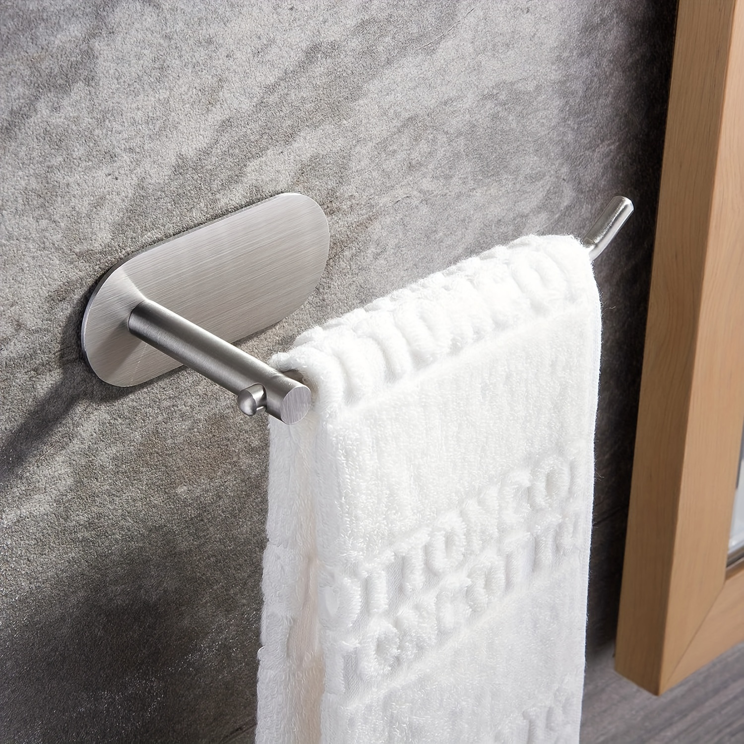 Toallero de mano – Anillo de toalla negro para baño, toallero adhesivo para  organizar toallas, toallero de mano de 6 3/10 pulgadas, acero inoxidable