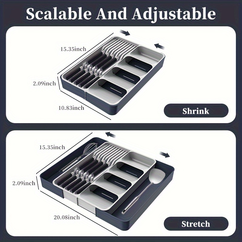 Kitchen Drawer Knife And Fork Storage Box Multifunctional - Temu