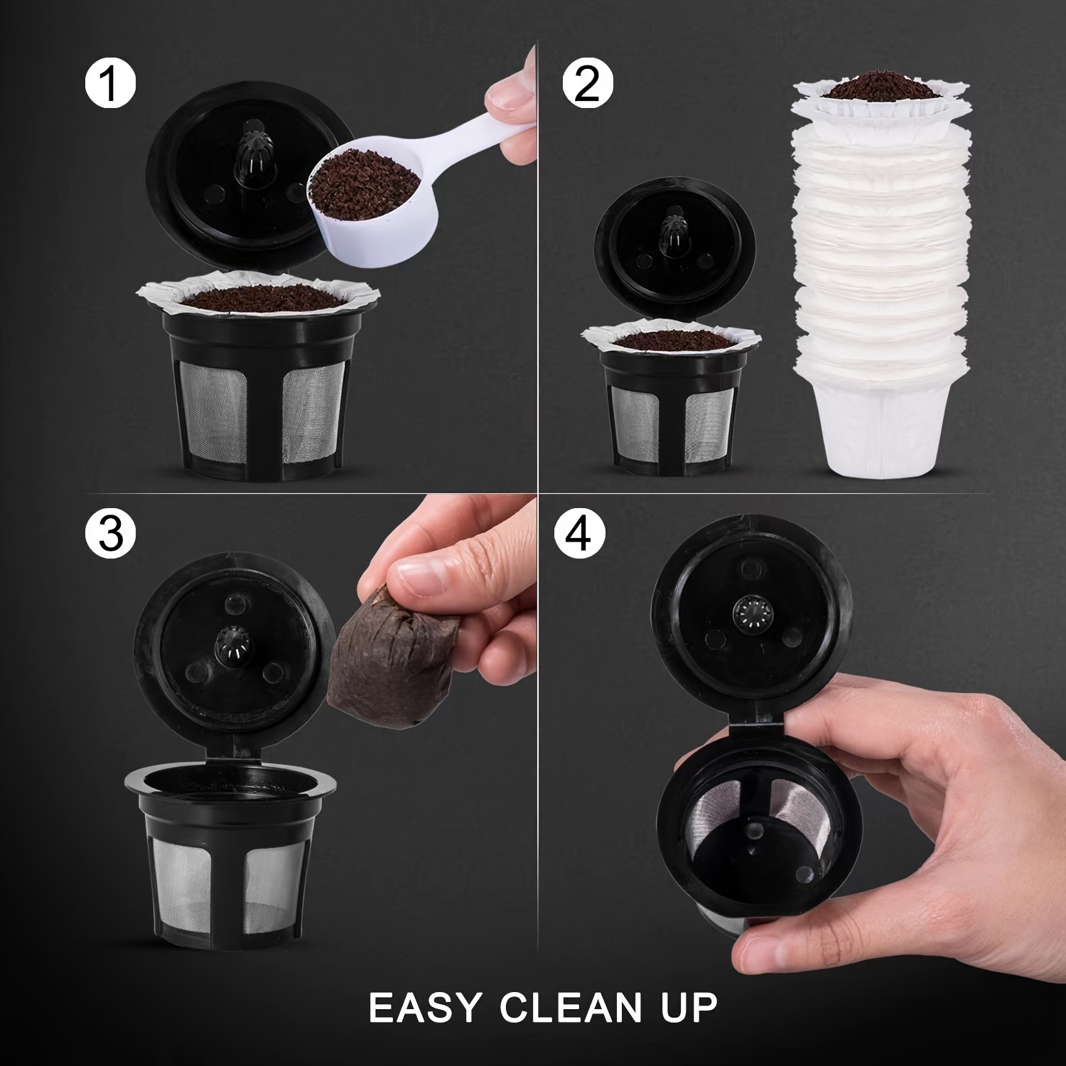 Tapas de cápsulas de café reutilizables, 2 uds y cápsulas de