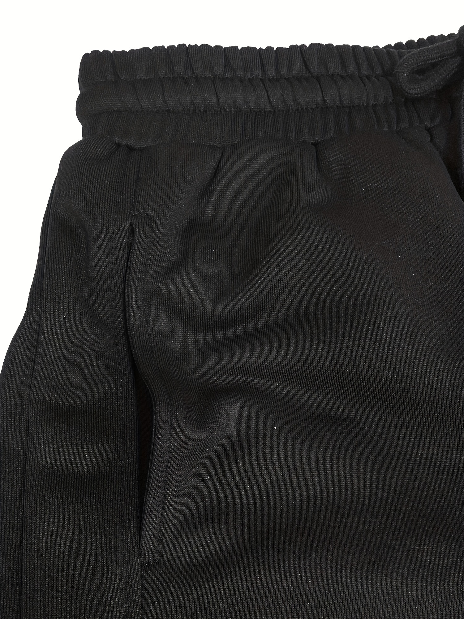 Solid Drawstring Jogger Sweatpants Casual Slant Pocket Pants - Temu