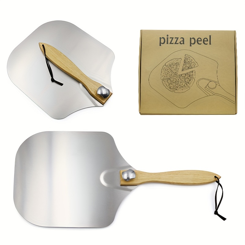 Pizza Peel Metal Pizza Turning Peel Round Aluminum Metal - Temu