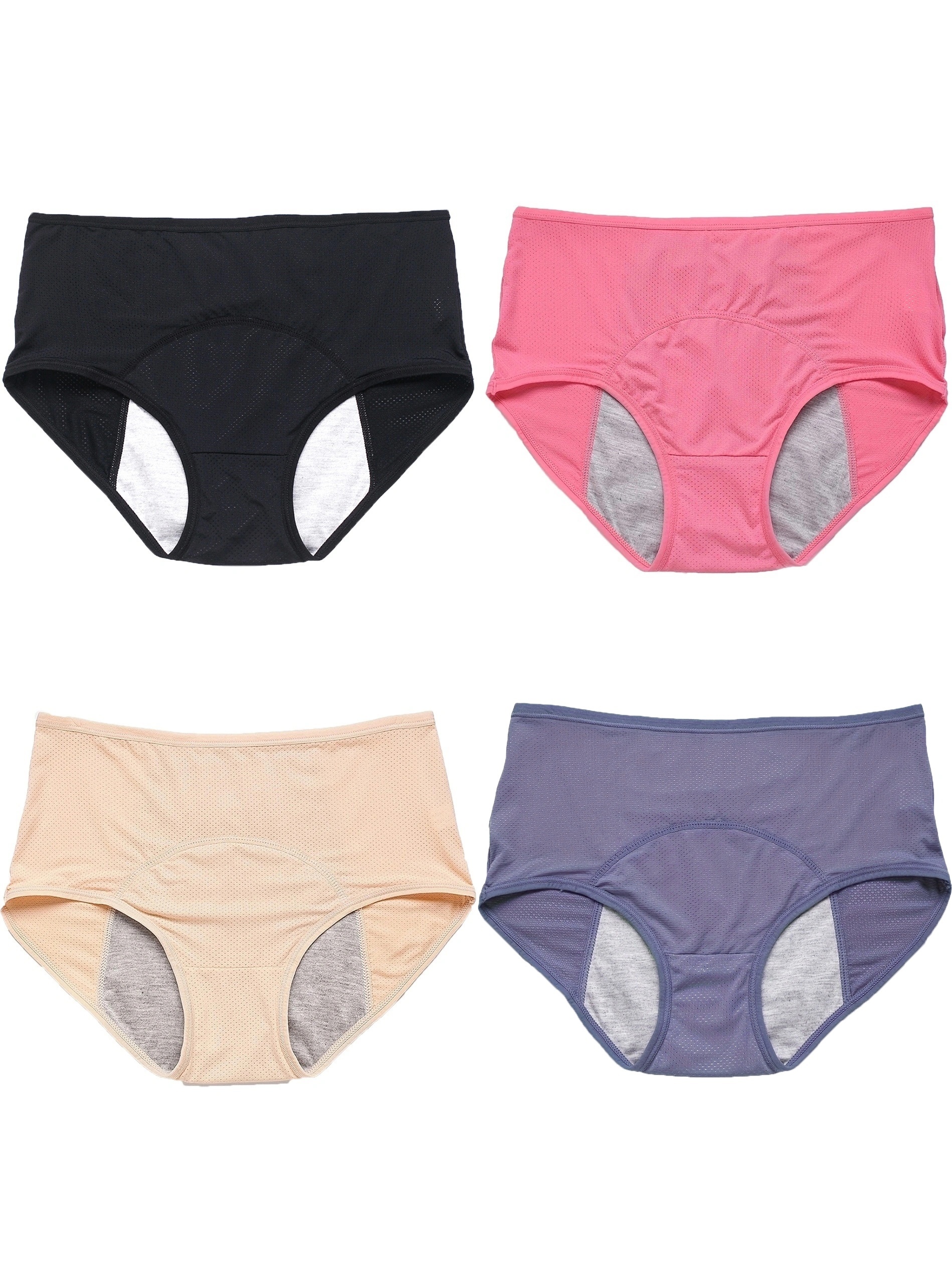 Leak Proof Menstrual Panties For Women, L-8xl Plus Size Cotton