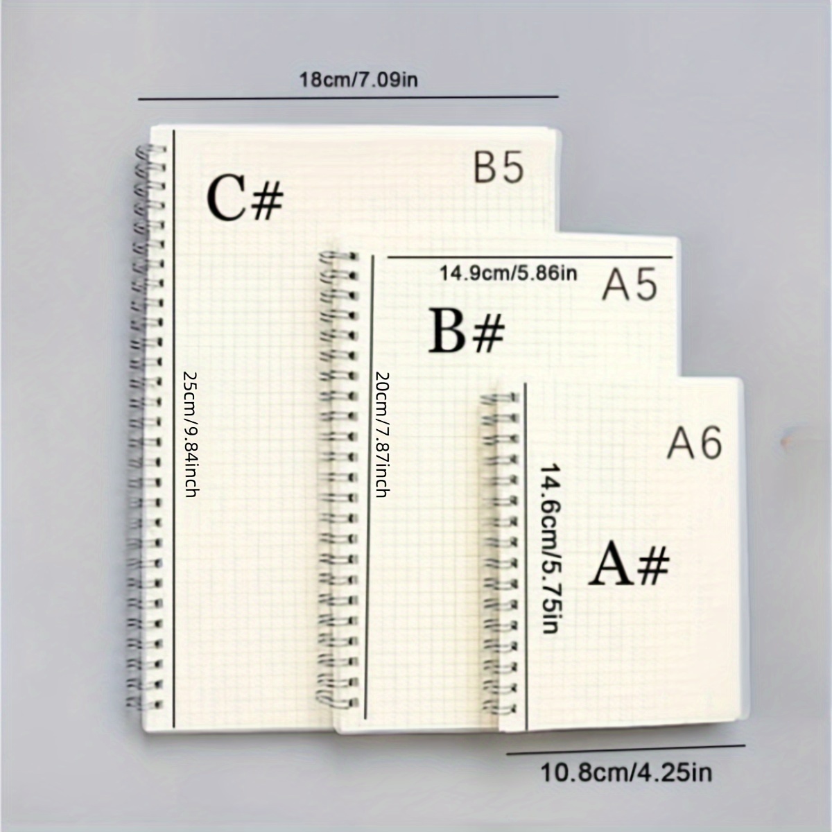 1 Cahier À Spirale Avec Couverture En Pp, Page Intérieure À Grille De Ligne  Horizontale, Cahier De Réunion D'article D'action Pour Les Étudiants Ou Les  Professionnels, Cahier De Planning De Projet Pour