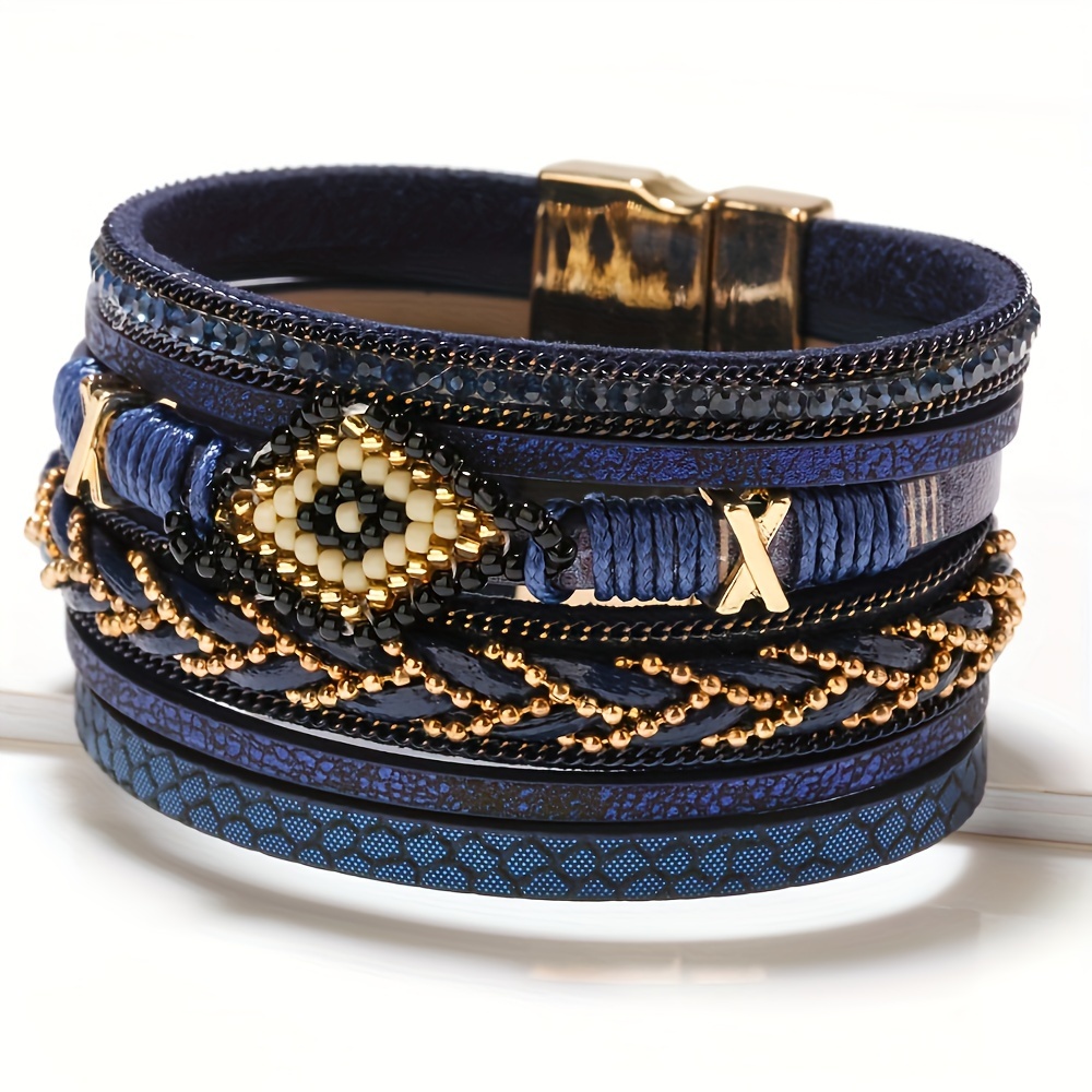 Fashionable Bohemian Beaded Bracelet Kit Multilayer - Temu