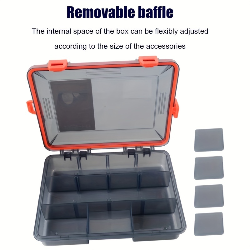 Organize Fishing Tackle Abs Waterproof Tackle Tray Box - Temu