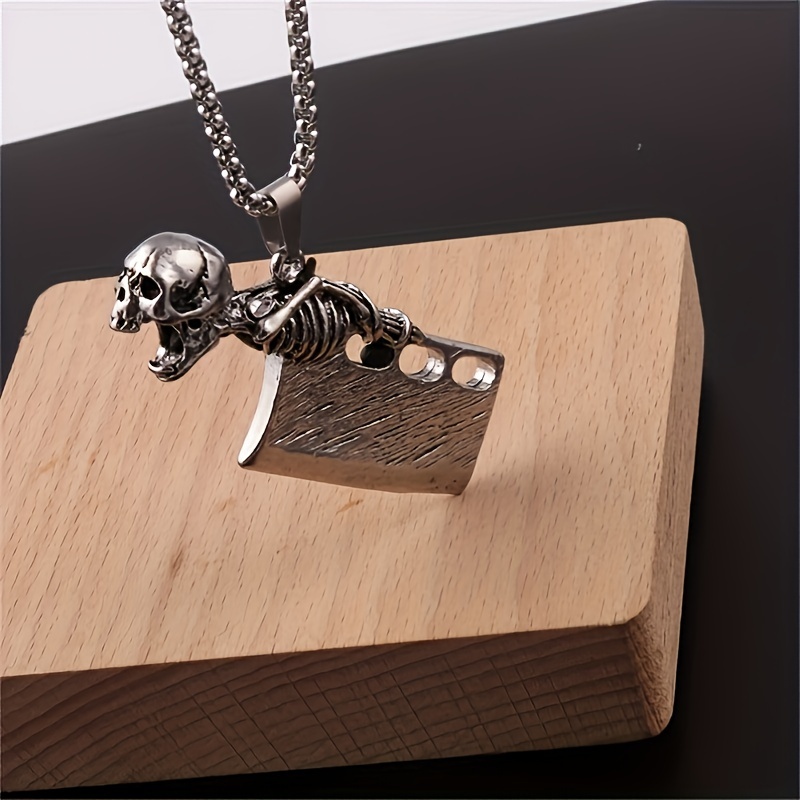 Novelty Locket Necklace Necklace Gothic Knife Dagger Jewelry Gift Men Women