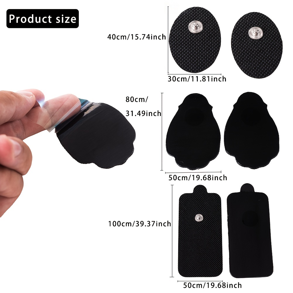 TENS Unit Pads, 40PCS Round Electrodes Pads, 1.25 Reusable Carbon  Electrotherapy Pads for EMS Muscle Stimulator, with 2.0 mm Pigtail  Connectors