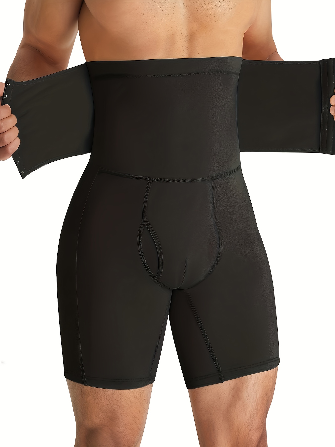 Men's Shapewear Tummy Control Shorts High Waist Slimming - Temu Canada