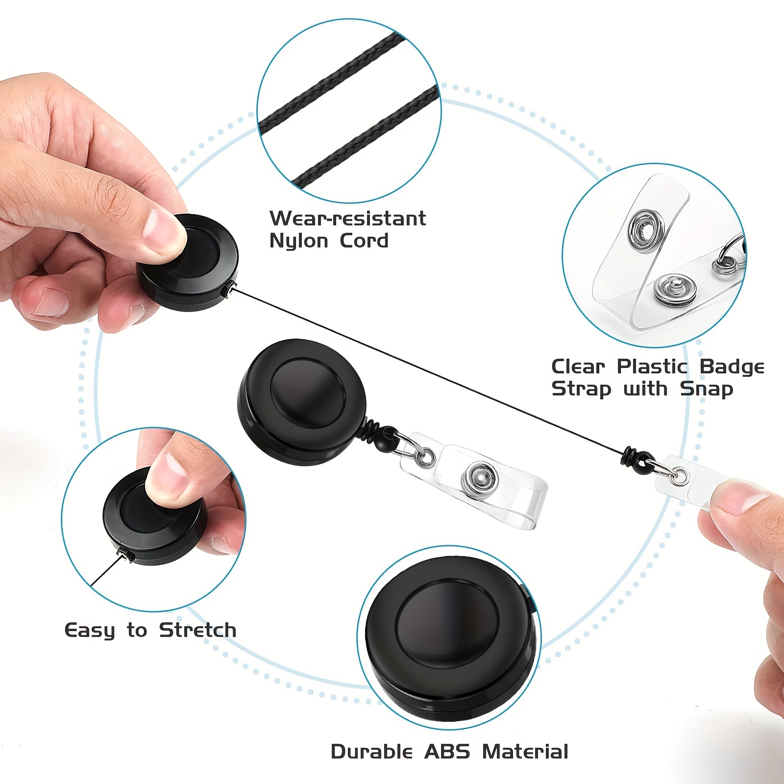 Retractable Reels With Universal Cell Phone Strings 