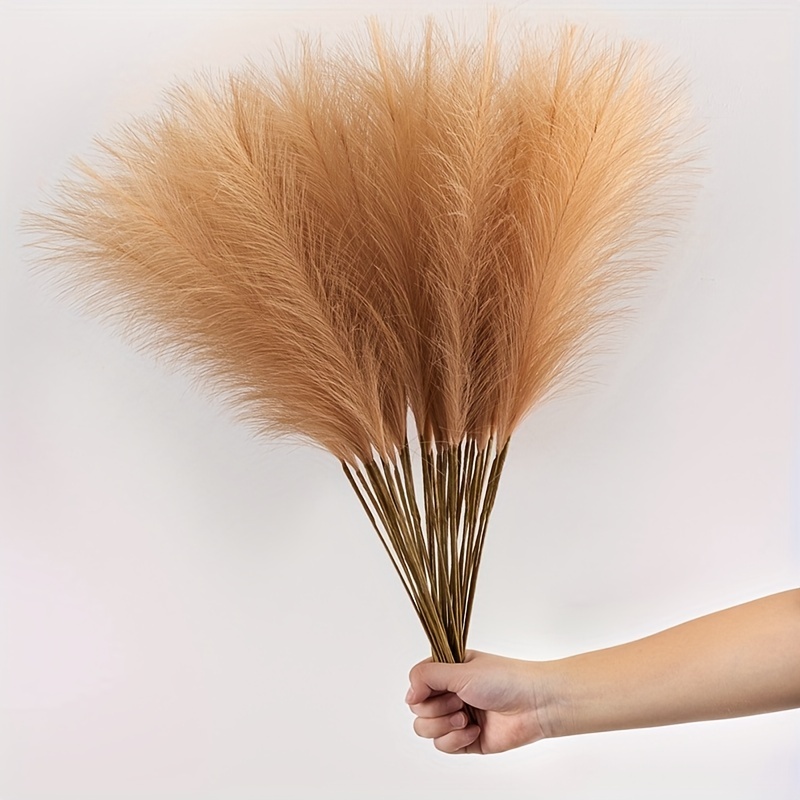 8pcs Artificial Pampas Grass Decorative Faux Dried Reed Plant Outdoor  Garden Diy Decoration - Home & Kitchen - Temu