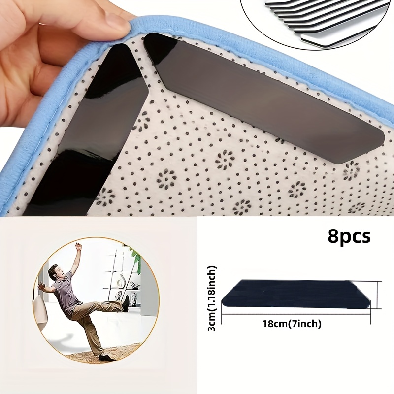 Anti-Slip Non Slip Rug Gripper Gripper Pad - No Skid Carpet Tape Gripper  Stopper for Hardwood Floors/Tile/Mats - (4 Pack)